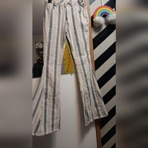 Striped Flared Pants